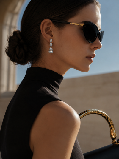 Diamond Blossom Earrings